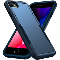 Heavy Duty Strong Armor Hybrid Trailblazer Case Cover for Apple iPhone 8 Plus / 7 Plus (Navy Blue)