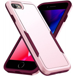 Heavy Duty Strong Armor Hybrid Trailblazer Case Cover for Apple iPhone 8 Plus / 7 Plus (Pink)