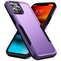 Heavy Duty Strong Armor Hybrid Trailblazer Case Cover for Apple iPhone 13 Pro Max (6.7) (Purple)