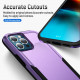 Heavy Duty Strong Armor Hybrid Trailblazer Case Cover for Apple iPhone 13 Pro Max (6.7) (Purple)