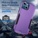 Heavy Duty Strong Armor Hybrid Trailblazer Case Cover for Apple iPhone 13 Pro (6.1) (Purple)