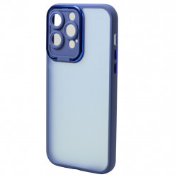 Matte Finish Corner Edge Bumper Case for iPhone 14 Pro Max 6.7 (Blue)
