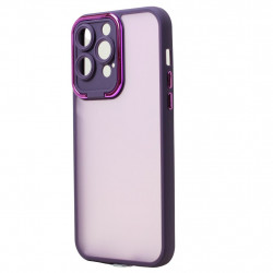 Matte Finish Corner Edge Bumper Case for iPhone 14 Pro Max 6.7 (Purple)