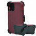 Premium Armor Heavy Duty Case with Clip for Apple iPhone 14 6.1 (Burgundy/Pink)