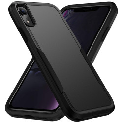 Heavy Duty Strong Armor Hybrid Trailblazer Case Cover for Apple iPhone XR (Black)