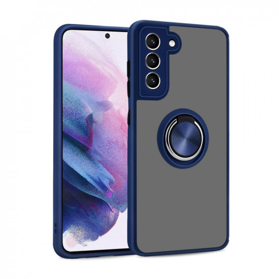Tuff Slim Armor Hybrid Ring Stand Case for Samsung Galaxy A14 5G (Blue)