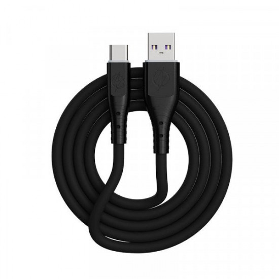 Type C 2.4A USB-C 10FT Charge & Sync Cable for Universal Devices | Fast Charging, Data Sync | Durable Rubber Coating (Black)
