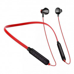 JCK12 Neckband Bluetooth Wireless Stereo Earbuds, HiFi Sound & Deep Bass, Bluetooth 5.0, Wired & Wireless, for Gym, Running & Universal Devices (Red)