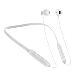 JCK12 Neckband Bluetooth Wireless Stereo Earbuds, HiFi Sound & Deep Bass, Bluetooth 5.0, Wired & Wireless, for Gym, Running & Universal Devices (White)