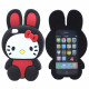 iPhone 4S/4 3D Hello Bunny Case (Black)
