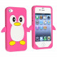 iPhone 4S/4 3D Penguin Case (Hot Pink)