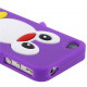 iPhone 4S/4 3D Penguin Case  (Purple)