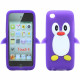 iPod Touch 4 3D Penguin Case (Purple)