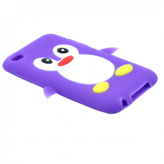 iPod Touch 4 3D Penguin Case (Purple)