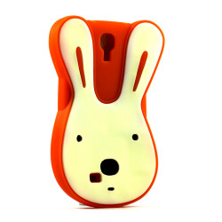 Samsung Galaxy S4 3D Bunny Face Case (Orange)