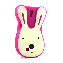 Samsung Galaxy S4 3D Bunny Face Case (Pink)