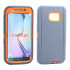 Samsung Galaxy S6 Edge Premium Armor Robot Case (Gray Orange)