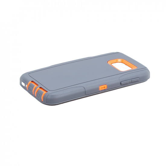 Galaxy S6 Premium Armor Robot Case (Premium Gray Orange)