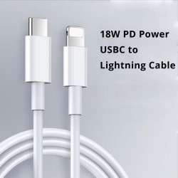 IP Lighting 18W PD Fast Charging USB-C to IP Lighting USB Cable 3FT for iPhone, iDevice - High-Speed, Durable (Black)
