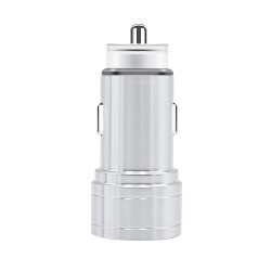 Dual Port 3.1A USB Car Charger Adapter - High-Speed Charging for Power Stations, Compatible with Multiple Devices - Durable Design (Silver)