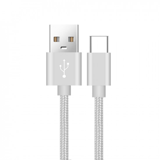 6FT Durable Type-C / USB-C Charging Cable, Power Station Compatible, High-Speed Data Transfer, Robust Design (Silver)
