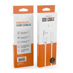 Type C 2.1A Strong USB Cable | Premium 3FT | Fast Charging & Durable Cord | Compatible with Multiple Phone Brands (White)