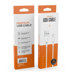 IP Lighting 3FT Strong & Durable USB Cable for iPhone, iDevices - High-Speed Charging & Sync, Reliable Connection (White)