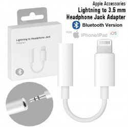 Bluetooth WIRED 8PIN Lighting to Earphone Jack Adapter for Apple iPhone - High-Quality, Durable, & Convenient Audio Solution (White)