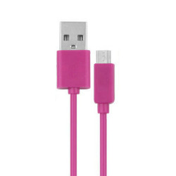 V8V9 Micro 2A USB Heavy Duty Cable 6FT - Fast Charging Data Sync Cord for Samsung, LG, HTC, Sony, Motorola, Huawei & More (Hot Pink)