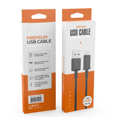 Micro 2.1A USB V8V9 Strong Cable, 3FT, Premium Packaging, Durable & Fast Charging for Various Phone Models (Black)