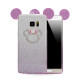 Galaxy Note FE / Note Fan Edition / Note 7 Minnie Diamond Glitter Bow Tie Case (Purple)