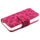 iPhone 4S / 4 Leopard Flip Leather Wallet Case  (Hot Pink)