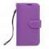 Samsung Galaxy S6 Classic Flip Leather Wallet Case with Strap (Purple)