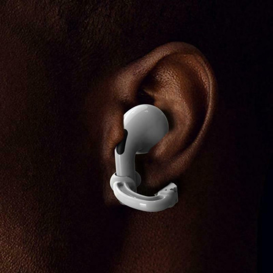 Ear Clip Ear Hooks Loop Anti-Lost Earphone Holder for AirPods1 / 2 / Pro (Black)