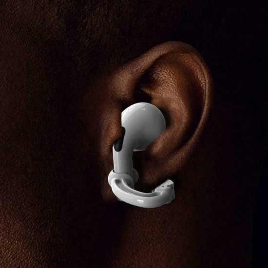 Ear Clip Ear Hooks Loop Anti-Lost Earphone Holder for AirPods1 / 2 / Pro (White)