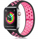 Breathable Sport Strap Wristband Replacement for Apple Watch Series 6 / SE / 5 / 4 / 3 / 2 / 1 Sport - 40MM / 38MM (Black Pink)