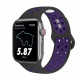 Breathable Sport Strap Wristband Replacement for Apple Watch Series 6 / SE / 5 / 4 / 3 / 2 / 1 Sport - 44MM / 42MM (Black Purple)