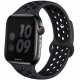 Breathable Sport Strap Wristband Replacement for Apple Watch Series 6 / SE / 5 / 4 / 3 / 2 / 1 Sport - 44MM / 42MM (Black Black)