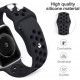 Breathable Sport Strap Wristband Replacement for Apple Watch Series 6 / SE / 5 / 4 / 3 / 2 / 1 Sport - 40MM / 38MM (Black Black)