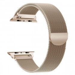 Premium Color Stainless Steel Magnetic Milanese Loop Strap Wristband for Apple Watch Series 6 / SE / 5 / 4 / 3 / 2 / 1 Sport - 44MM / 42MM (Gold)