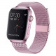 Premium Color Stainless Steel Magnetic Milanese Loop Strap Wristband for Apple Watch Series 6 / SE / 5 / 4 / 3 / 2 / 1 Sport - 44MM / 42MM (Rose Pink)
