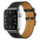 Fashion Leather Strap Wristband Replacement for Apple Watch Series SE / 6 / 5 / 4 / 3 / 2 / 1 Sport - 40MM / 38MM (Black)