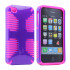 iPhone 4 4S Hybrid Grip Case (Purple-Hotpink)