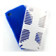 iPhone 4 4S Hybrid Grip Case (White-Blue)