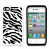 iPhone 4 4S Zebra Hybrid Case (Black-White)