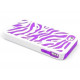 iPhone 4 4S Zebra Hybrid Case (White-Purple)