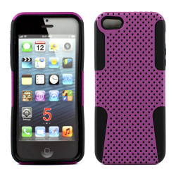 iPhone 5S 5 Mesh Hybrid Case (Purple-Black)