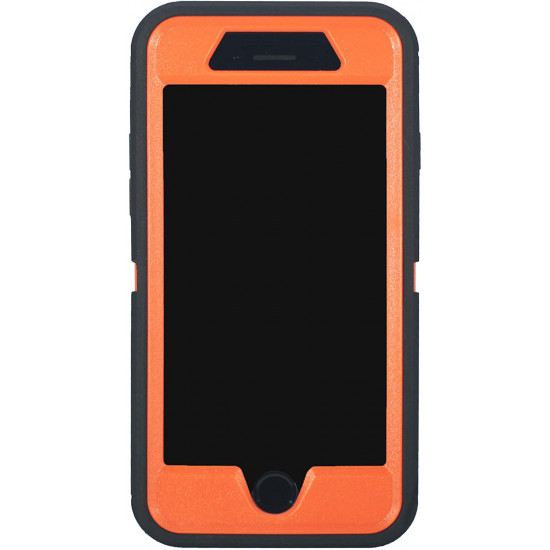 iPhone 8 Plus / 7 Plus Camo Armor Robot Case with Clip (Tree Orange)