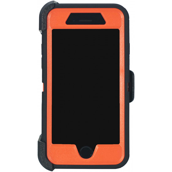 iPhone 8 Plus / 7 Plus Camo Armor Robot Case with Clip (Tree Orange)