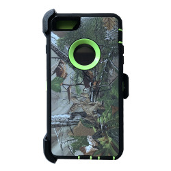 Premium Camo Heavy Duty Case with Clip for iPhone 8 Plus / 7 Plus / 6S Plus / 6 Plus (Tree Green)